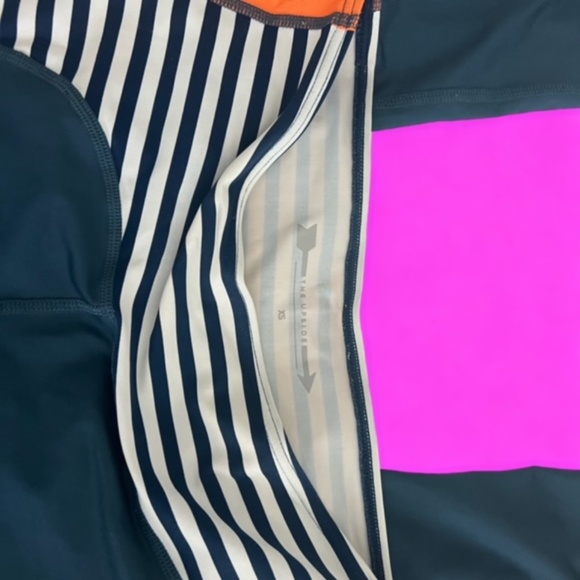 THE UPSIDE | Full length leggings Navy, Orange, White XS - Picture 6 of 6